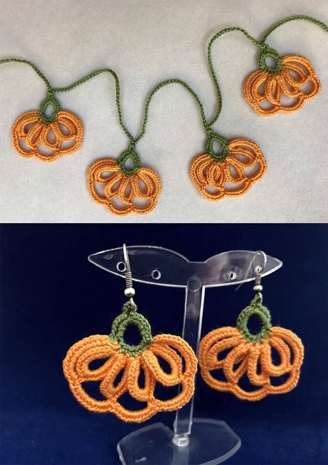 Crochet earrings pattern