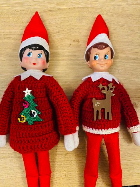 Crochet Clothes For Elf On The Shelf, Elf On The Shelf Crochet Clothes Patterns Free, Crochet Elf Clothes, Crochet For Elf On The Shelf, Crochet Elf On The Shelf Clothes, Crochet Elf On The Shelf Clothes Pattern Free, Elf On The Shelf Crochet Clothes, Crochet Elf On The Shelf Accessories, Elf On The Shelf Crochet