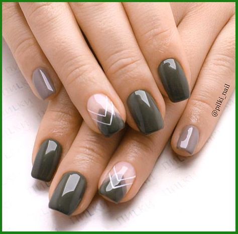 Nail Designs For Winter, Dark Color Nails, Unghie Nail Art, Cute Nails For Fall, Color Nails, Gray Nails, Sparkle Nails, Winter Nail Designs, Art Idea