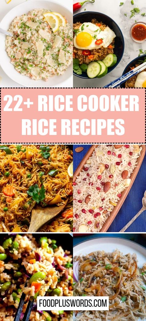 Master the art of rice cooking with a rice cooker, perfect for dishes like Chinese fried rice or simple steamed white rice. Combine with chicken, ground beef, or chorizo and a medley of vegetables like Mushroom, Broccoli, or Spinach for a satisfying meal. From breakfast to dinner, the rice cooker is your ally in the kitchen. Simple Rice Cooker Recipes, Healthy Rice Cooker Meals, Rice Cooker Recipes Dinners, One Pot Rice Cooker Meals, Rice Cooker Recipes Easy, Rice Cooker Recipes Healthy, Rice Cooker Fried Rice, Rice Cooker Meals, Best Rice Recipes