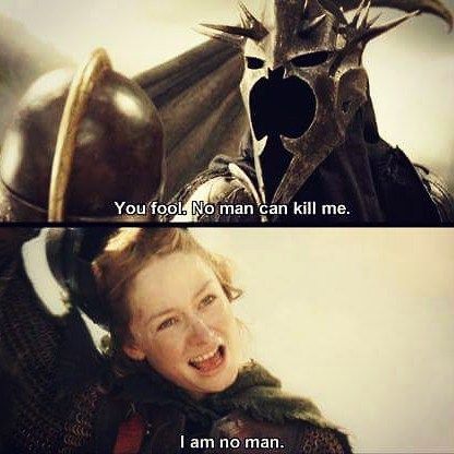 I am no man! Lotr Quote, I Am No Man, Fandoms Unite, Thranduil, Dark Lord, Middle Earth, The Rings, Lord Of The Rings, Tolkien