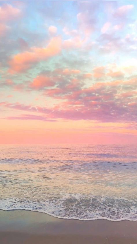 Pastel Dreams-Soft & Cute Backgrounds Pastel Design, Arte Do Kawaii, Pastel Sunset, Australian Beach, Iphone Wallpaper Sky, Watercolor Sunset, Wallpaper Nature Flowers, Pretty Landscapes, Beach Background