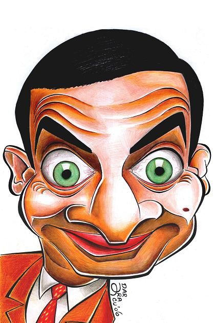 Rowan Atkinson / Mr. Bean Carry Catcher, Pop Art Disney, Mister Bean, Mr Bean Cartoon, Drawing Grid, Disney Pop Art, Rowan Atkinson, Caricature Art, Personalized Caricature