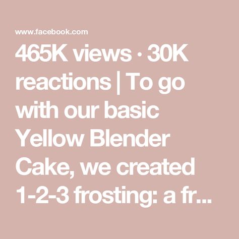 465K views · 30K reactions | To go with our basic Yellow Blender Cake, we created 1-2-3 frosting: a frosting recipe with a formula that’s so easy to remember that you’ll never need the recipe again. It’s the kind of recipe that Julia Child used to make off the top of her head, a customizable template for lots of flavorings. And we think it’s genuinely better than a buttercream, which can taste like a cloyingly sweet stick of butter, with noticeable sugar granules; our baking expert @sweetrosebakes ups the ratio of cream and beats it at the end, yielding a lighter, fluffier frosting. If you like, replace the vanilla extract with a tablespoon of grated lemon or orange zest, or try our chocolate variation. Get the recipe for 1-2-3 Vanilla Frosting via the link in our profile → @177milkstreet 1 2 3 Vanilla Frosting, Blender Cake, Fluffy Frosting, Recipe For 1, Milk Street, Frosting Recipe, Vanilla Frosting, Julia Child, Eat Dessert First