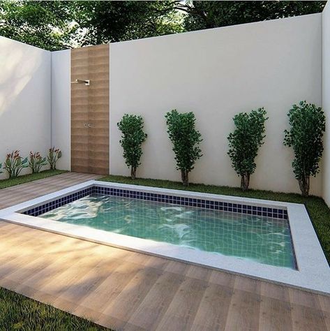 Home Design Luxury, Small Swimming Pool, Kleiner Pool Design, Pools Backyard Inground, Small Swimming Pools, Hot Tub Backyard, Pool Landscape Design, Mini Pool, Small Pool Design