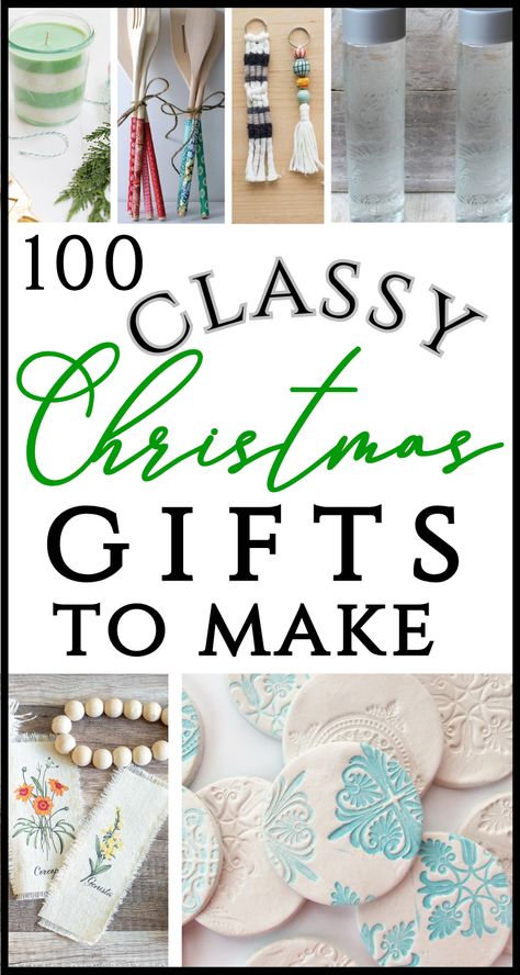 Looking for classy DIY items to sell or give as gifts? Here are 100+ DIY Christmas gifts to make! Beautiful, many super-easy to make! These crafts for adults make gorgeous Christmas gifts for all of your friends, female family members, coworkers, neighbors, teachers, and more ! These homemade crafts and gifts for adults are the best for Christmas and any time of the year - cheap options too! Cheap Handmade Christmas Gifts, Ornament Gift Ideas For Coworkers, Thoughtful Diy Christmas Gifts, Easy Craft Christmas Gifts, Thoughtful Homemade Christmas Gifts, Christmas Gifts To Make For Coworkers, Christmas Box Gift Ideas Friends, Easy Gift Ideas For Friends Diy Crafts, Christmas Presents On A Budget