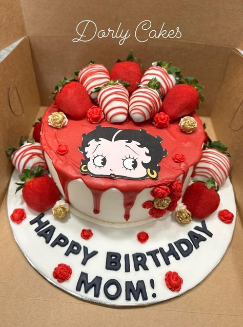 Brats Birthday Cake, Betty Boop Cake Ideas, Betty Boop Birthday Cake, 26 Cake, Betty Boop Cake, Betty Boop Birthday, Cartoon Birthday Cake, Purple Cakes Birthday, 15th Birthday Cakes