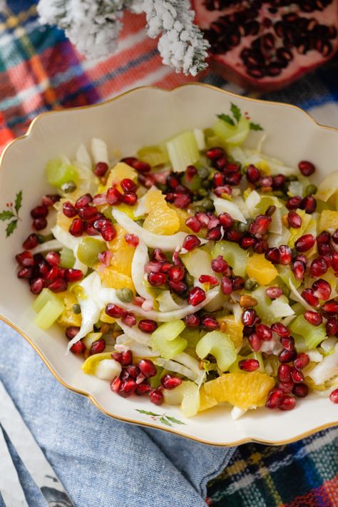 Insalata Di Natale: An Italian Christmas Salad - Happily Eva After Italian Fish Salad, Pasta Salad Christmas, Italian Christmas Salad, Christmas Dinner Italian, Traditional Italian Christmas Dinner, Italian Christmas Food, Thanksgiving Salads, Italian Christmas Dinner, Fancy Salads