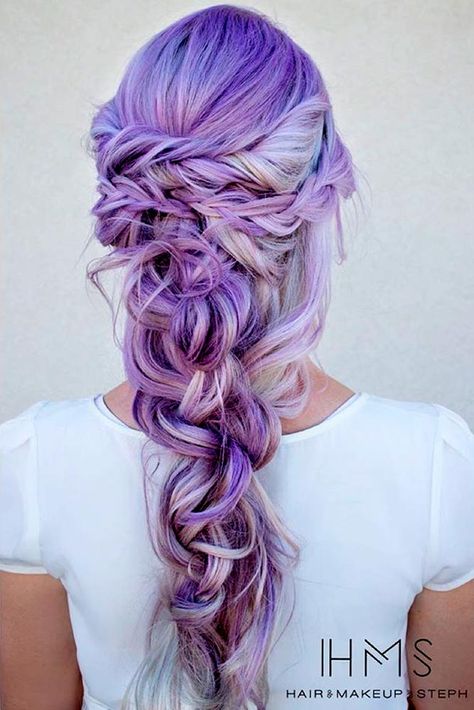 Long Purple Hair, 30 Hair Color, Hair Color 2017, Lilac Hair Color, Rambut Brunette, Cotton Candy Hair, Candy Hair, Lilac Hair, Hair Color Pastel