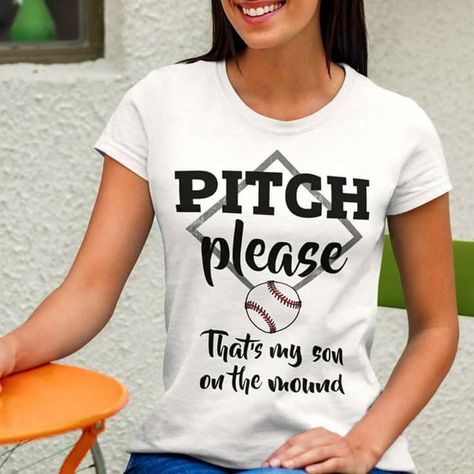 Pitch please! Baseball mom of a pitcher! Team Mom Baseball, Baseball Mom Outfits, Softball Season, Baseball Pitcher, Baseball Boys, Baseball Party, Team Mom, Baseball Mom Shirts, Play Baseball