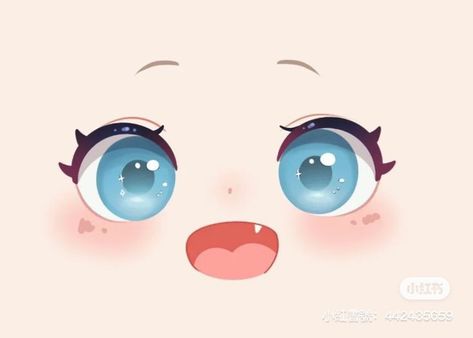 Chibi Eyes Tutorial, Anime Chibi Eyes, Cute Chibi Eyes, Chibi Face, Chibi Eyes, Chibi Sketch, Seni Dan Kraf, Manga Drawing Tutorials, 캐릭터 드로잉