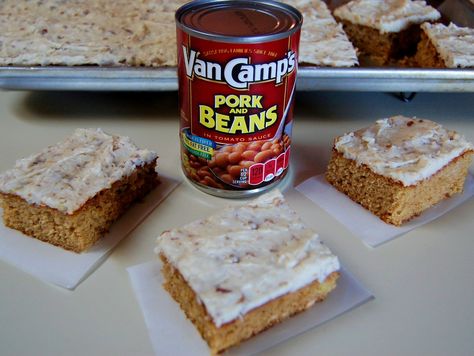 Pork and Beans Bars - Powered by @ultimaterecipe Coconut Cheese, Pork And Beans, Pecan Frosting, Pineapple Pork, Coconut Pecan Frosting, Pork N Beans, Bean Cakes, Sweet Treats Desserts, Coconut Pecan