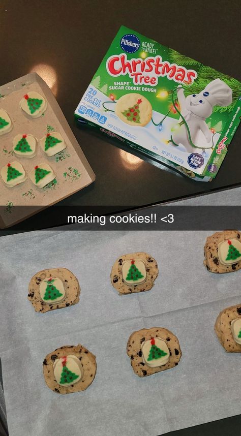 Christmas Cookie Pillsbury, Philsbury Christmas Sugar Cookies, Pillsbury Halloween Cookies Aesthetic, Pillsbury Cookie Hack, Christmas Pillsbury Cookies, Christmas Cookies Pillsbury, Philsbury Cookies, Winter Bake Sale Ideas, Christmas Sleepover Ideas