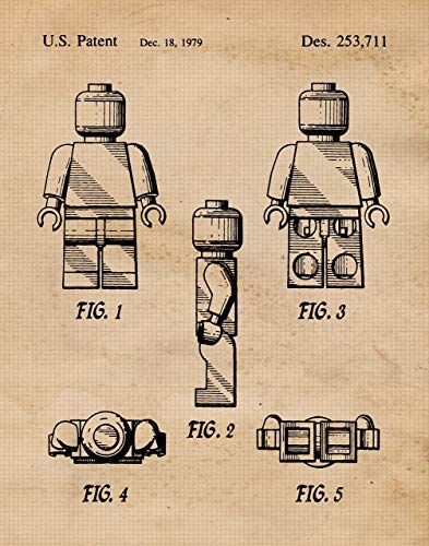 Original Lego Patent Art Poster Prints - 11x14 Unframed - Great Wall Art Decor Gifts for Lego Fans, Man Cave, Garage, Boy's Room, Nursery, Baby Shower, Office,#Unframed, #Wall, #Great, #Prints Poster Prints Wall Bedroom Green, Nerdy Wall Art, Boys Room Artwork, Boy Room Artwork, Harry Posters, Lego Patent, Basement Art, Lego Wall Art, Man Cave Posters