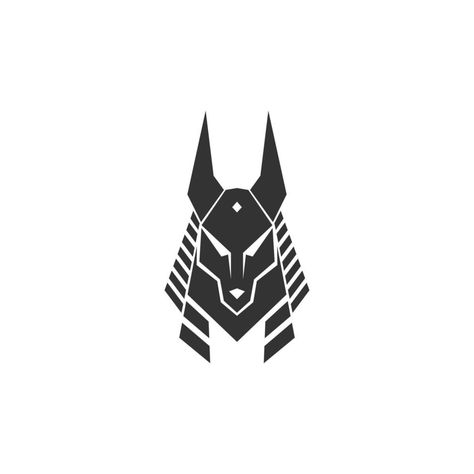 Anubis Minimalist Tattoo, Anubis Small Tattoo, Simple Anubis Tattoo, Egyptian Logo Design, Small Anubis Tattoo, Anubis Stencil, Anubis Illustration, Egyptian Logo, Anubis Symbol