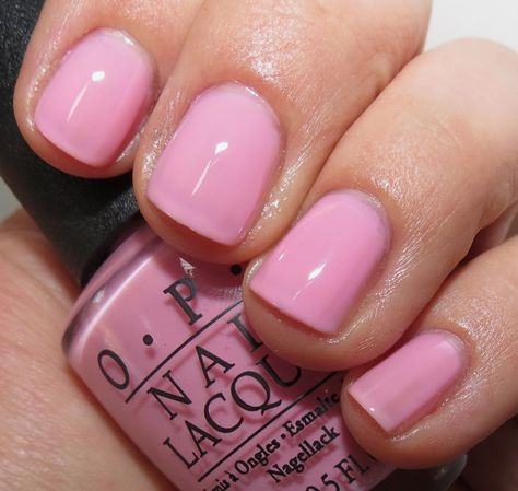 Pink Clear Nails, Opi Pink Nail Polish, Pink Nails Opi, Pink Sparkle Nails, Hot Pink Nail Polish, Hot Pink Nail, Sparkle Nail Polish, Glossier Nail Polish, Pale Pink Nails