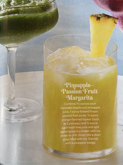 Fresh Pineapple Margarita Recipe, Pineapple Passion Cocktail, Frozen Passion Fruit Margarita, Pineapple Coconut Margarita Recipe, Spicy Passion Fruit Margarita, Passion Fruit Margarita, Fruit Margarita, Reposado Tequila, Fruit Puree