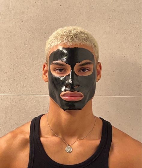 #Menskincare Boy With Mask, Male Skincare, Mask Man, Men Skincare, Face Mask Aesthetic, Alcohol Free Toner, Skincare Regimen, Boy Face, Broad Spectrum Sunscreen