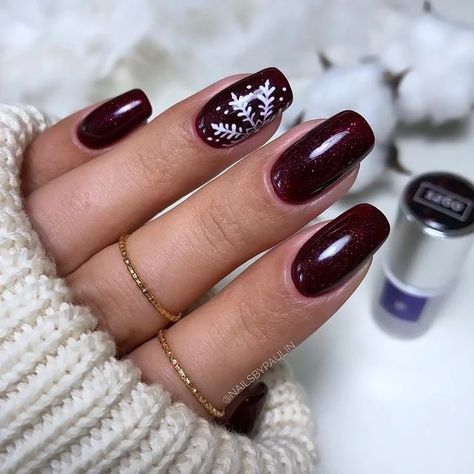 Burgundy Nail Ideas, Burgundy Fall Nails, Wine Nails, Feel Powerful, Maroon Nails, Gel Powder, Christmas Nails Easy, Christmas Gel Nails, Color Nails