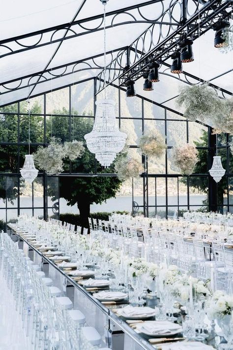 Glasshouse Wedding, Event Venue Design, Marriage Venues, Glass House Wedding, Events Place, Romantic Wedding Venue, Event Table, Future Wedding Plans, Wedding Decor Elegant