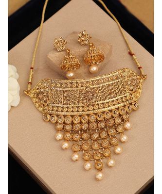 Designer Bridal Necklace Buy Earrings Online, Unique Gold Jewelry Designs, Bridal Jewelry Sets Brides, Bridal Necklace Designs, Indian Bridal Jewellery, Perhiasan India, Antique Gold Jewelry Indian, Indian Bridal Jewelry Sets, Antique Gold Jewelry