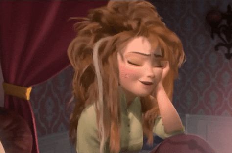 Tired Gif, Sleeping Gif, Frozen Gif, Disney Gifs, Up Animation, High School Kids, Morning Meeting, Anna Frozen, Good Morning Gif