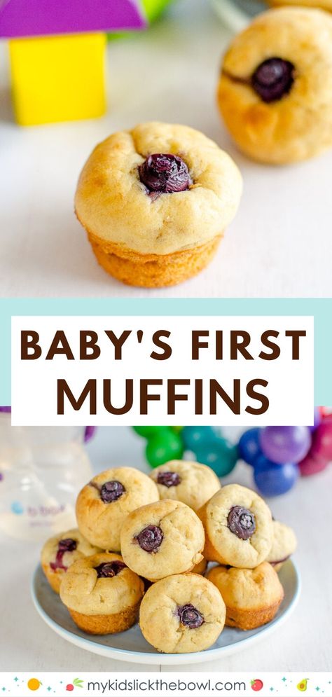 Blw Banana Blueberry Muffins, 3 Ingredient Muffins Banana, Baby Led Weaning Blueberry Muffins, Baby Friendly Banana Muffins, Muffins For 11 Month Old, Muffins For 6 Month Old, Blw Blueberry Muffins, Banana Blueberry Muffins For Baby, Baby Blueberry Muffins