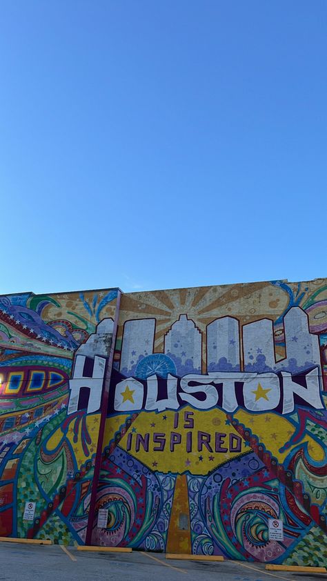 Houston mural Houston Texas Aesthetic, Houston Aesthetic, Katherine Center, Houston Trip, Houston Murals, Texas Aesthetic, Explore Houston, Friend Tumblr, Fake Pics