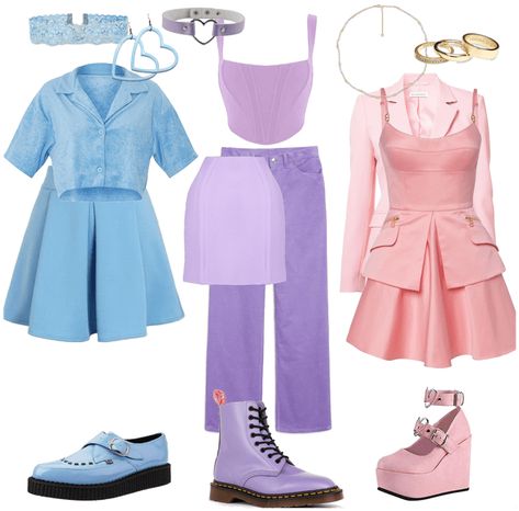 Pastel Outfits Summer, Chic Black Outfits, Outfits Pastel, Ways To Tie Scarves, Virtual Outfits, Outfit Boards, Disney Bounds, Pastel Designs, Pastel Outfit