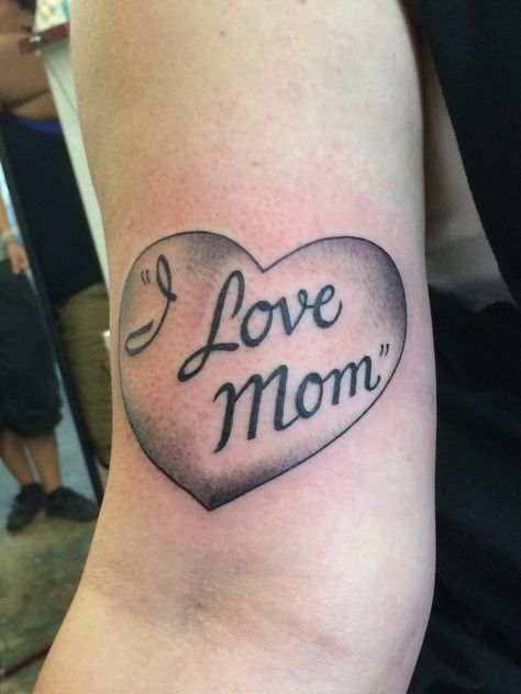 I Love My Mom Tattoo, Maa Tattoo, I Love You Mom, I Love Mom, Mom Tattoos, Love You Mom, Love Mom, Say I Love You, Heart Tattoo