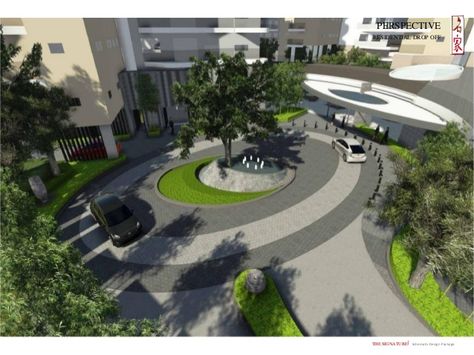 Drop Off Design Architecture Landscape, Drop Off Landscape Design, Hotel Drop Off Design, Drop Off Design Architecture, Drop Off Design, Roundabout Design, Entrance Gateway, Beach Building, Residential Entrance