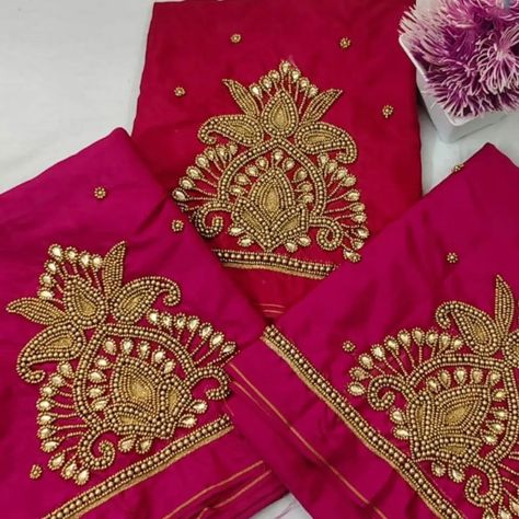 Dm @8639145843 Designer offer aariwork 1 metr blouses Dispatch time : 3 days Price 499+ship Fabric : Halfpattu Colours and sizes can be customised accordingly #blousedesign #embroiderydesign #tamilbride #wedmegood #designer #southindianwedding #bridalblousedesigns #sareeblousedesigns #silksarees #bride #beadwork #bridalblousedesign #sarees #weddingdress #stonework #kerala #fashiondesigner #ethnicwear #handmade #aariworkblouses #chikankari #sareeblouse #maggamworkblouse #instagram #... Ship Fabric, Tamil Brides, Simple Embroidery Designs, Maggam Work Blouses, Bridal Blouse Designs, South Indian Wedding, Simple Embroidery, Hand Embroidery Design, Stone Work