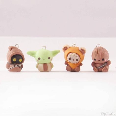 Easy Polymer Clay, Star Wars Crafts, Clay Moulding, Polymer Clay Kawaii, Sculpey Clay, Polymer Clay Diy, Cute Polymer Clay, Cute Clay, Clay Miniatures