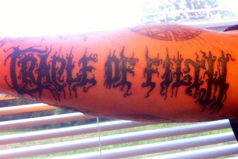 Cradle of filth band logo Cradle Of Filth Tattoo, Cradle Of Filth, Band Logo, Band Logos, Tattoo Designs, I Hope, Band, Tattoos, Design