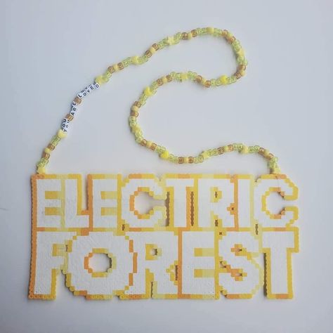 Electric Forest Perler, Perler Projects, Electric Forest, Perler Beads, Forest, Beads, Quick Saves