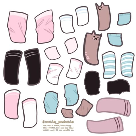 Cute Socks Drawing, Gacha Clothes Edits, Socks Drawing, Drawing Anime Bodies, Zestaw Ikon, Manga Clothes, Paper Dolls Clothing, Drawing Accessories, Clothing Sketches