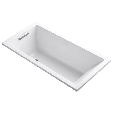 KOHLERUnderscore 30-in W x 60-in L White Acrylic Rectangular Reversible Drain Drop-In Bathtub Kohler Bathtub, Modern Tub, Drop In Tub, Drop In Bathtub, Black Thunder, Whirlpool Bath, Deep Soaking Tub, Tub Doors, Whirlpool Tub