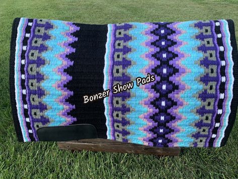 Handcrafted Wool Western Show Saddle Pad | 100% New Zealand and Vardhmaan Wool | Custom Sizes & Designs Available | Free Shipping by BonzerHandCraftStore on Etsy