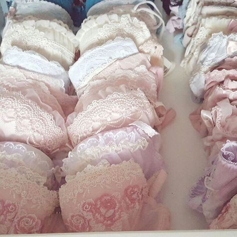 Panties And Bra Set, Panty And Bra Outfit, Coquette Drawer, Cute Bra Sets, Drawer Aesthetic, Bra Drawer, Lingerie Organization, Pretty Bras, 20 Dollars