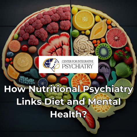 Explore Nutritional Psychiatry and its profound link between diet and mental health. Embrace a balanced diet and nourish your mind for a happier, healthier you. Consult us today for more details at 1-877-283-5336 https://rfr.bz/p6kg85p Nutritional Psychiatry, Integrative Psychiatry, Gut Brain, A Balanced Diet, Emotional Resilience, Nutrient Dense Food, Improve Mood, Mindful Eating, Psychiatry