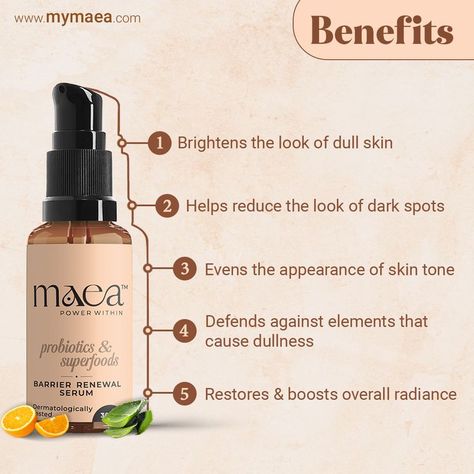 Apart from so many other benefits, this product has, here are the top 5 advantages which most of our consumers have stated! Try our barrier renewal serum yourself and let us know. @maeaskincare ensures to give your skin the best it needs! Shop our products on Amazon and www.mymaea.com 🛍️ #benefits #advantages #serum #renewalserum #barrierrenewalserum #probiotic #probiotics #skincaretime #skinpigmentation #skincare #beauty #selfcare #skincaretips #antiaging #cosmetics #maea #maeaskincare Hair Serum Benefits, Benefits Creative Ads, Product Benefits Graphic Design, Product Benefits Design, Skincare Creatives, Creative Product Ads, Skincare Infographic, Product Infographic, Bio Pool