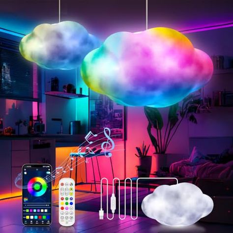 Led Cloud Lights, Cloud Led Light, Kids Bedroom Ceiling, Night Lamp For Bedroom, 3d Clouds, Starry Night Light, Cloud Lamp, Light App, Cloud Lights