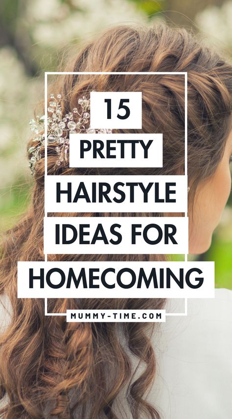 ✨ Make your homecoming unforgettable with these stunning hairstyle inspirations! Explore a variety of looks, from polished updos to relaxed waves, perfect for any occasion. Find your style and save this pin for the big night! 🎉🌹 Cute Hairstyles For Performances, Teenage Dance Hairstyles, Hair Styles For A Dance Schools, Twirp Hair Styles, Long Hairstyles For Homecoming, Straight Hair Homecoming Styles, Father Daughter Dance Hair, Hairstyles For School Dance, Middle School Dance Hairstyles