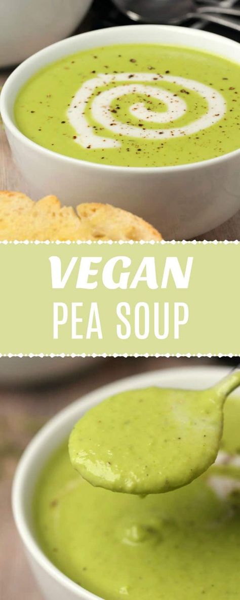 Vegan Green Pea Soup, Vegan Pea Soup Recipe, Raw Soups Vegan, Vegan Pea Recipes, Vegan Protein Soup, Raw Vegan Soup, High Protein Vegan Soup, Pea Soup Vegetarian, Fertile Foods