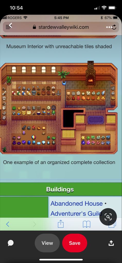 Adventurer's Guild, Minerals Museum, Museum Interior, Stardew Valley, Abandoned Houses, Collage, Building, Pins, Quick Saves