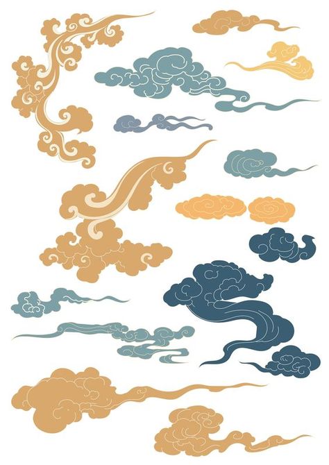 Cloud Japanese, Traditional Tattoo Designs, Japon Illustration, Chinese Design, Japanese Tattoo Art, Arte Sketchbook, American Traditional Tattoo, Japanese Patterns, Arte Fantasy