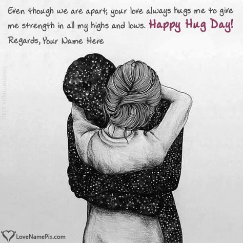 Write your names on unique Editor For Happy Hug Day Images images in quick time.We have a best collection of beautiful high resolution Hug Day images with best quotes specially designed to express your feelings and love in best way.Just write your good name on Editor For Happy Hug Day Images picture and generate your photo in easiest way.You can send and use your name images for facebook profile dps as well. Hug Day Pictures, Happy Hug Day Images, Hug Day Quotes, Hug Day Images, Images For Facebook Profile, Motivational Quotes For Love, Hug Day, Happy Hug Day, Love Name