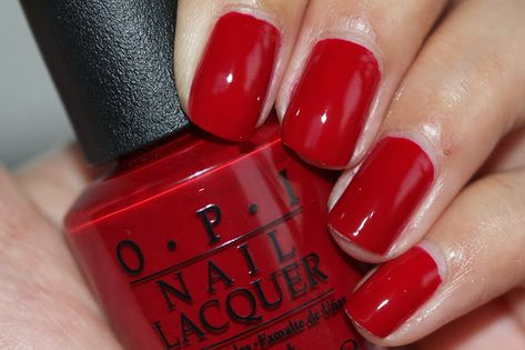 OPI - All I Want for Christmas is OPI Christmas Red Opi Gel, Christmas Opi Nails, Opi Gel Red Colors, Opi Christmas Red, Opi Christmas Colors, Opi Red Nails, Opi Red Nail Polish Shades, Mani Colors, Opi Red Nail Polish