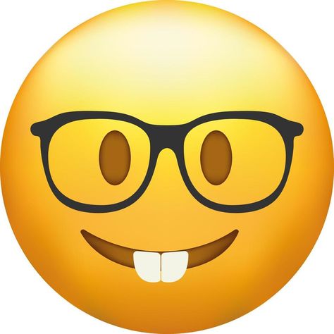 Nerd emoji. Emoticon with transparent glasses, funny yellow face with black-rimmed eyeglasses. Copul Pic Cartoon, Nerd Emoji, Yellow Emoji, Glasses Funny, Transparent Glasses, Nerd Glasses, Emoji Backgrounds, Funny Glasses, Emoji Stickers