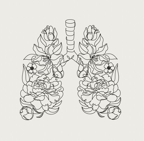 Floral lung digital art, medical wall art, medical art, anatomy art, digital download, nurse gift, art print, lung art, lung flowers Lung Art, Lungs Drawing, Floral Lungs, Medical Wall Art, Lungs Art, Art Anatomy, Tattoo Needle, Medical Art, Image Vector